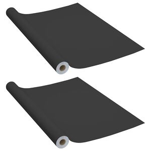 vidaXL Itseliimautuvat huonekalukalvot 2 kpl musta 500x90 cm PVC