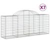 vidaXL Kaarevat kivikorit 7 kpl 200x50x80/100 cm galvanoitu rauta