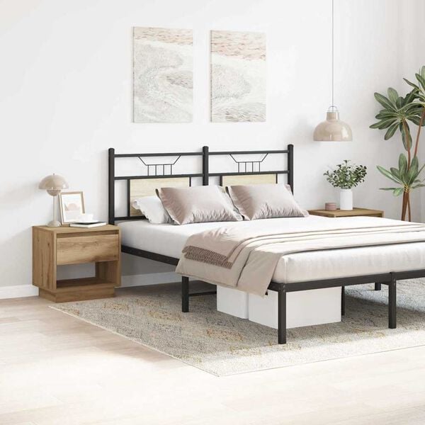 vidaXL Yöpöytä 2 pcs Artisan tammi 45 x 34 x 44 cm Tekninen puu