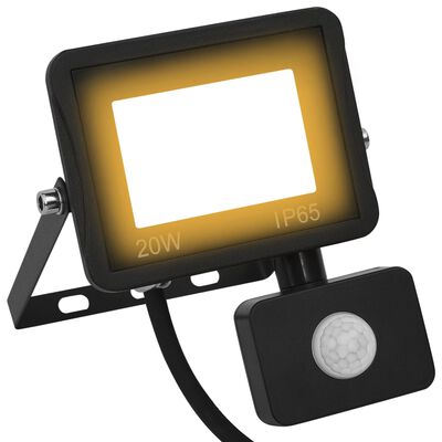 vidaXL LED-valonheitin sensorilla 20 W lämmin valkoinen
