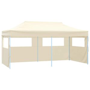 vidaXL Kokoontaittuva juhlateltta 4 sivusein&auml;&auml; 3x6 m ter&auml;s kerma