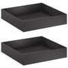 vidaXL Puutarha ruukku 2 kpl Musta 100 x 100 x 20 cm