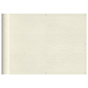 vidaXL Parvekesuoja kerma 75x700 cm 100% polyesteri Oxford kangas