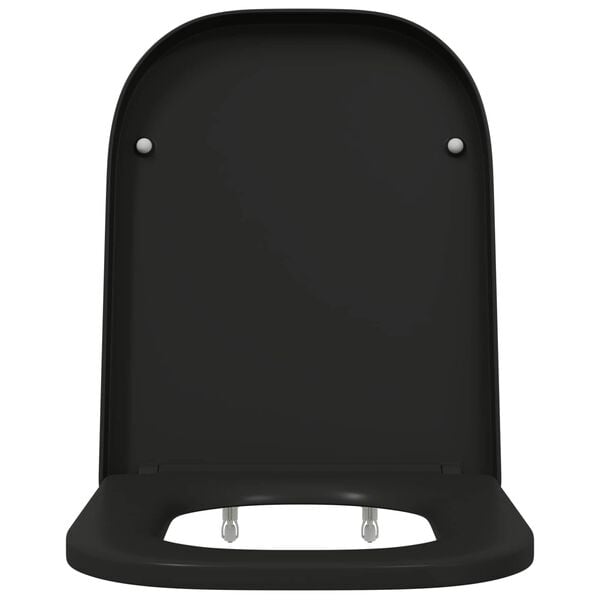 vidaXL WC-istuin Musta 44,5 x 35 x 3,6 cm Duroplast