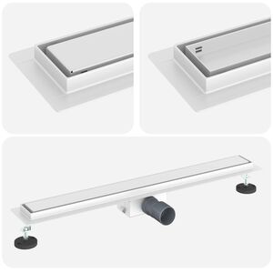 vidaXL 2 in 1 Suihkuviem&auml;r Hopea 80 cm Ruostumaton ter&auml;s 304