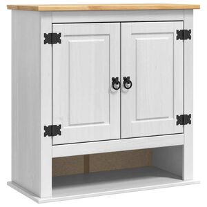 vidaXL Henkarikaappi ovella Corona Valkoinen 70 x 33 x 71,5 cm