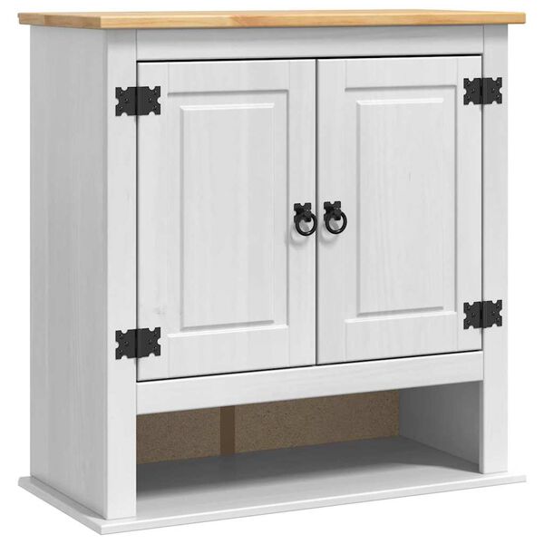 vidaXL Henkarikaappi ovella Corona Valkoinen 70 x 33 x 71,5 cm