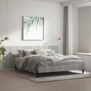 vidaXL S&auml;ngynp&auml;&auml;ty sein&auml;lle harmaa Sonoma 240x1,5x80 cm tekninen puu
