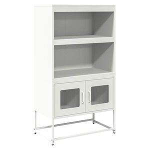 vidaXL Highboard Valkoinen 68x39x123 cm Ter&auml;s
