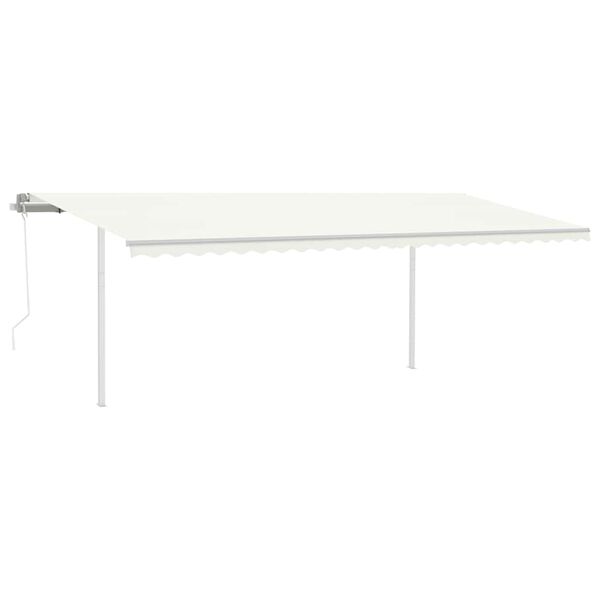 vidaXL Sis&auml;&auml;nkelattava markiisi LED/tuulisensori 6x3 m kerma