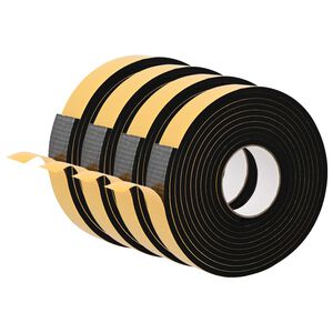 vidaXL Itsekiinnittyv&auml; vaahtoteippi 4 kpl Musta 30mm x 5m CR-vahto