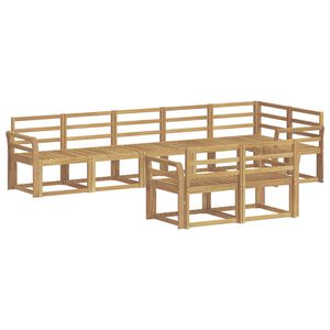 vidaXL Ulkosohvakokoelma 8 pcs valkoinen Tihe&auml; akasiapuu