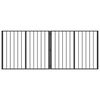 vidaXL Koiraportti 2 pcs Musta 100 x 80 cm Galvanoitu ter&auml;s