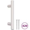 vidaXL Kaapin kahvat 20 kpl hopea 64 mm ruostumaton ter&auml;s