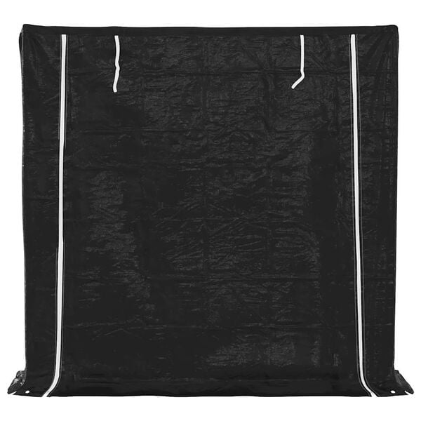 vidaxL Polttopuuteline sadesuojalla 200x40x200 cm galvanoitu ter&auml;s