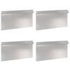vidaXL Etanaaita 4 kpl 50 x 3,5 x 25 cm Ruostumaton ter&auml;s Hopea