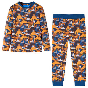 Lasten pitk&auml;hihainen pyjama konjakki 92