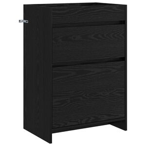 vidaXL Kylpyhuoneen allaskaappi Musta tammi 56 x 37,5 x 81 cm