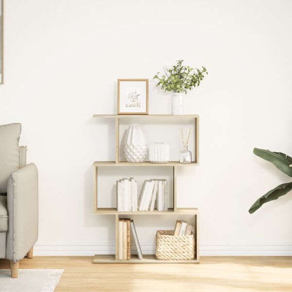 vidaXL Huoneenjakaja 3 tasoa Sonoma-tammi 70x24x97 cm tekninen puu