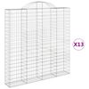 vidaXL Kaarevat kivikorit 13 kpl 200x30x200/220 cm galvanoitu rauta