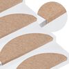 vidaXL Itsekiinnittyvät porrasmatot 15 kpl 65x22,5x3,5 cm beige
