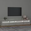 vidaXL TV-taso LED-valoilla betoninharmaa 240x35x40 cm