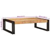 vidaXL Kylpyhuoneshelf Ruskea 80 x 50 x 23 cm Kovan karkean mangopuun