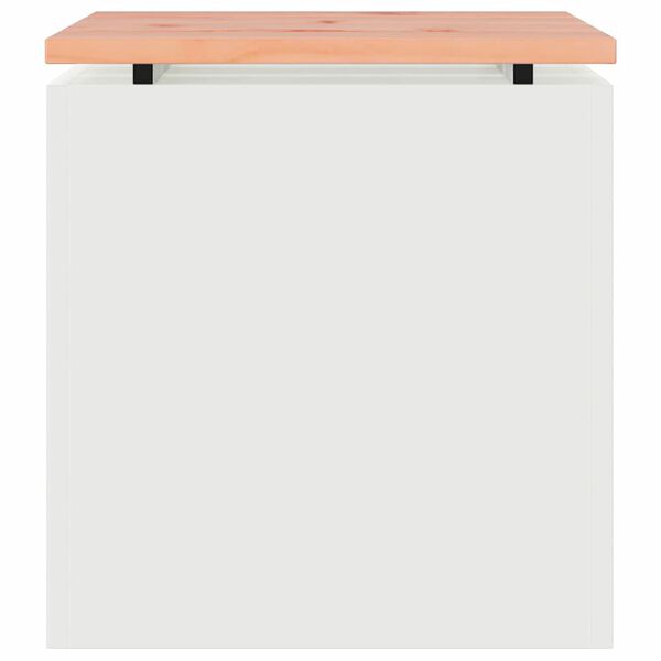 vidaXL Puutarhapenkki Valkoinen 40 x 40 x 43 cm Teräs