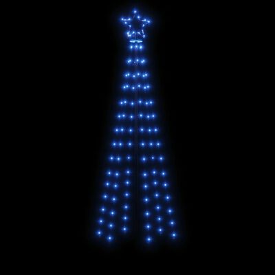 vidaXL Kartio joulukuusi 108 sinistä LED-valoa 70x180 cm