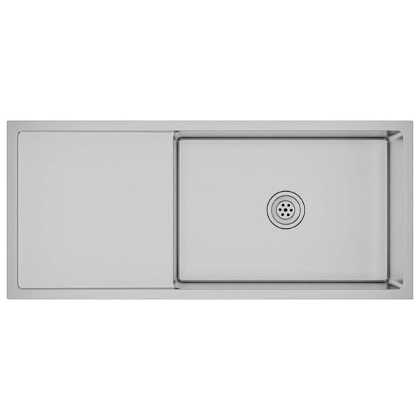 vidaXL Käsintehty keittiön tiskiallas ruostumaton teräs