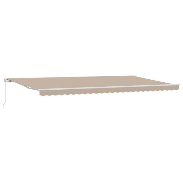vidaXL Vetoutuva markiisi Beige 600 &times; 350 cm Polyesteri ja metalli