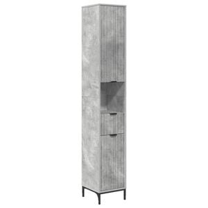vidaXL Kylpyhuonekaappi ovella Betoni Harmaa 31,5 x 33 x 190 cm