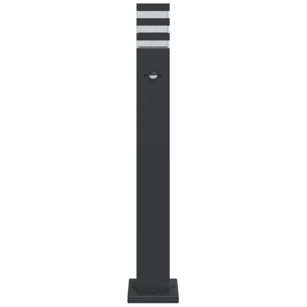 vidaXL Pylv&auml;svalaisimet liiketunnistimella 3 kpl musta 80 cm alumiini
