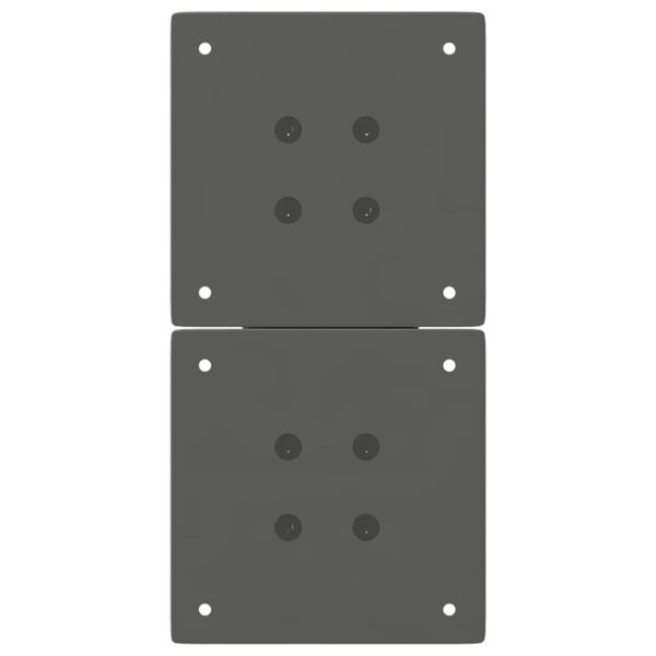 vidaXL Sohvapöydän jalat X-muotoiset 2 kpl antrasiitti 38x(42-43) cm teräs