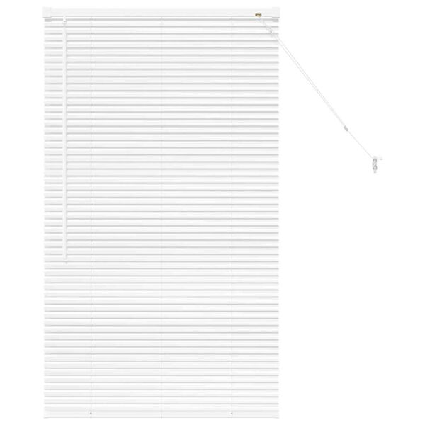 vidaXL Ikkunakaihdin verhoilla Valkoinen Alumiini