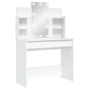 VidaXL Peilip&ouml;yt&auml; LED-valoilla valkoinen 96x40x142 cm
