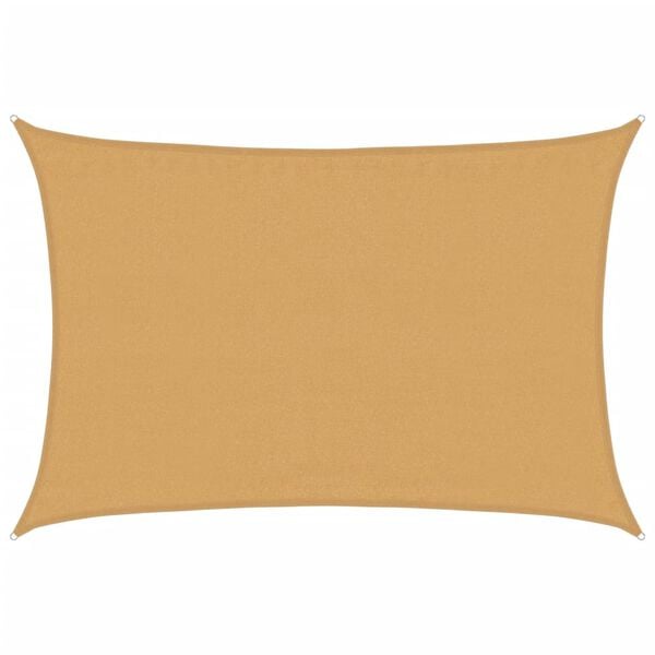 vidaXL Aurinkopurje 160 g/m&sup2; suorakaide hiekka 3,5x4,5 m HDPE