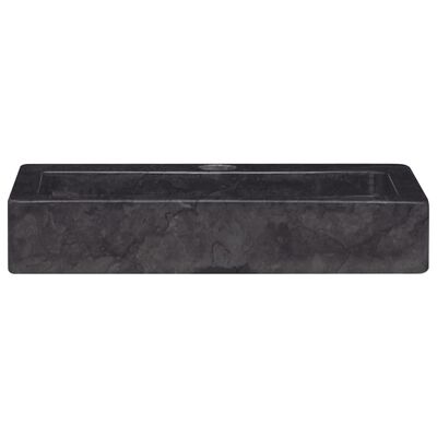vidaXL Seinäkiinnitettävä Pesuallas musta 38x24x6,5 cm marmori