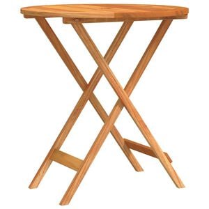 vidaXL Kokoontaittuva puutarhap&ouml;yt&auml; &Oslash;60x75 cm t&auml;ysi eukalyptuspuu
