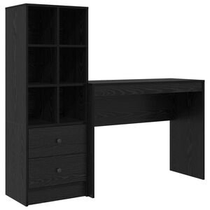 vidaXL P&ouml;yt&auml; Musta tammi. 145,5 x 40 x 127 cm 2 kpl