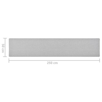 vidaXL Käytävämatto vaaleanharmaa 50x250 cm