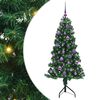 vidaXL Nurkkateko joulupuu jalustalla Vihre&auml; 150 cm PVC ja metalli