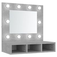 vidaXL Peilikaappi LED-valoilla betoninharmaa 60x31,5x62 cm