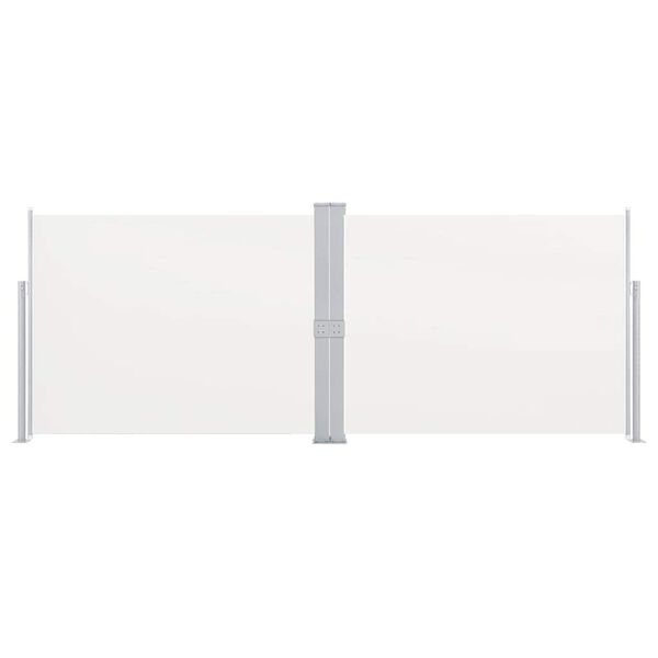 vidaXL Sis&auml;&auml;nvedett&auml;v&auml; sivumarkiisi 170x1000 cm kerma