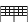 vidaXL Sängynpääty musta 165,5x4x100 cm täysi mänty