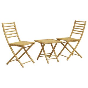 vidaXL 3-osainen Bistrosarja bambu