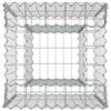 vidaXL Gabion Kohotettu Peti Hopea 50 x 50 x 80 cm Galvanoitu ter&auml;s
