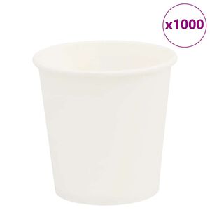 vidaXL Paperiset kahvikupit 1000 kpl 4oz 100ml valkoinen