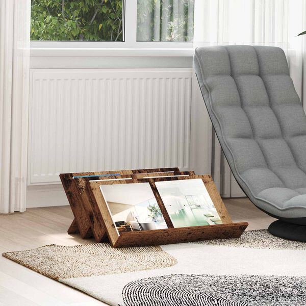 vidaXL Lehtiteline hyllyll&auml; Vanha puu 65 x 53 x 28,5 cm Tekninen puu