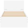 vidaXL Sängynrunko päädyllä valkoinen 90x200 cm tekninen puu